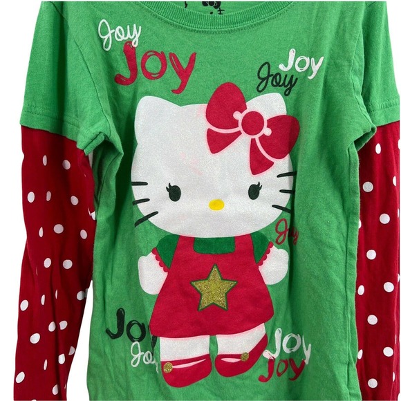 Hello Kitty Joy Joy Holiday Long Sleeve Holiday Tee Small 6/6x - Picture 2 of 4